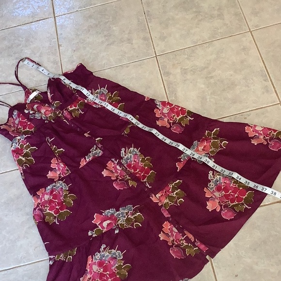 ๐ฅ American Eagle Outfitters purple gauze halter babydoll tiered dress Sz2 - Picture 12 of 16